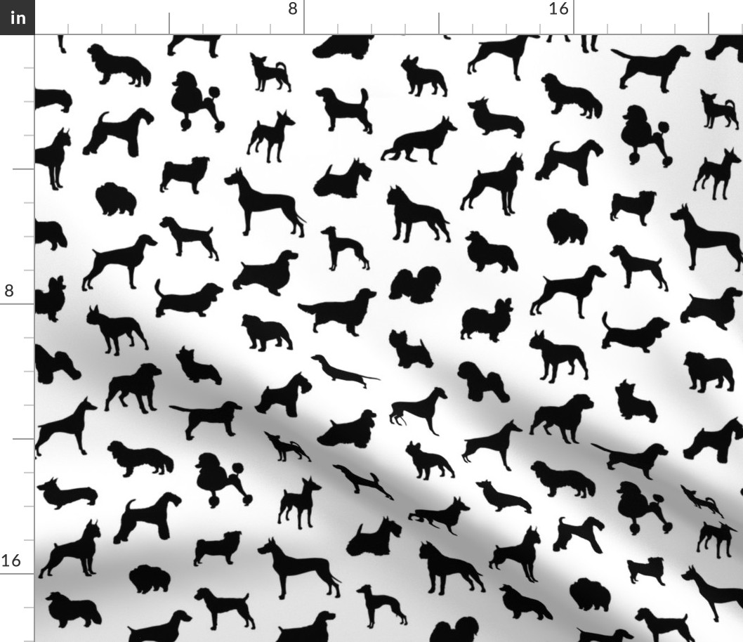 Mod-Dog Silhouettes Black on White Small Scale