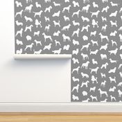 Mod-Dog Silhouettes White on Gray Large Scale