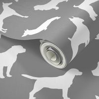 Mod-Dog Silhouettes White on Gray Large Scale