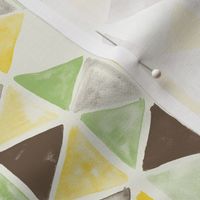 Watercolor Triangles - colorway 04 - lemon