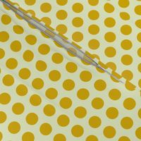 yellow cream polka dot