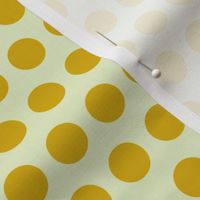 yellow cream polka dot