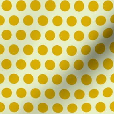 yellow cream polka dot