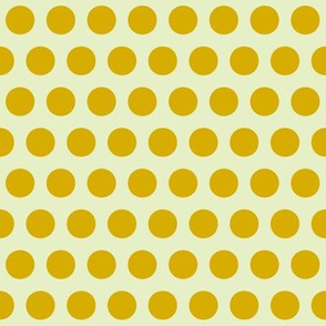 yellow cream polka dot