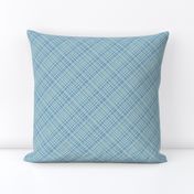 blue soft mint diagonal grid