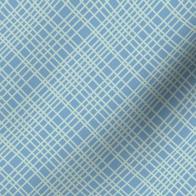 blue soft mint diagonal grid