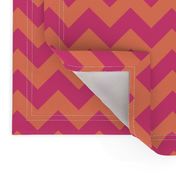 geo zoo chevron pink tangerine