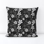 Tropic Floral Black and White