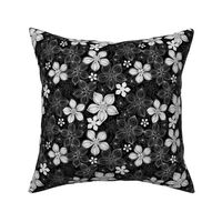 Tropic Floral Black and White