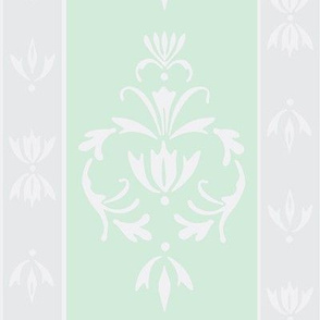 Foggy Banded Damask-Mint