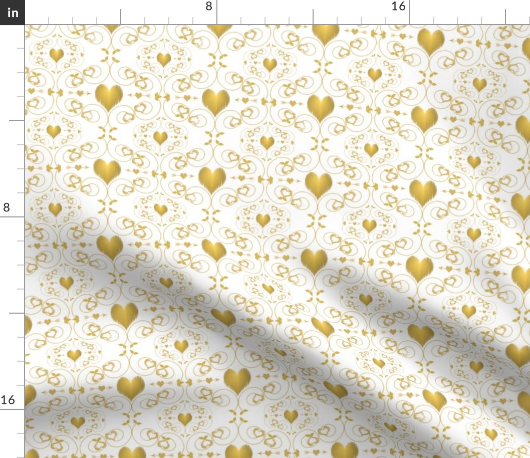 Golden Heart Damask