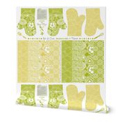 Cut & Sew 1 Yard Kitchen Set - Oven Mitt & Napkin Modern Mix