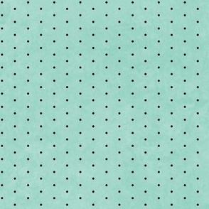 Mint And Black Small Dots