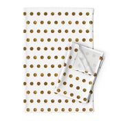 Gold Glitter Polka Dots in White Quartz