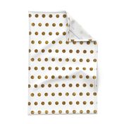 Gold Glitter Polka Dots in White Quartz