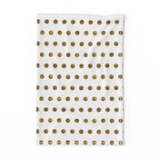 Gold Glitter Polka Dots in White Quartz