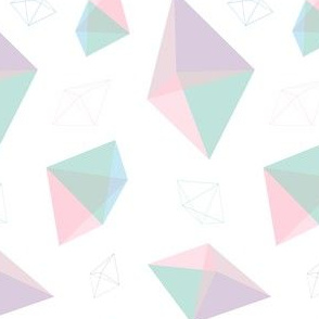 Pastel Geometric Gem Shapes