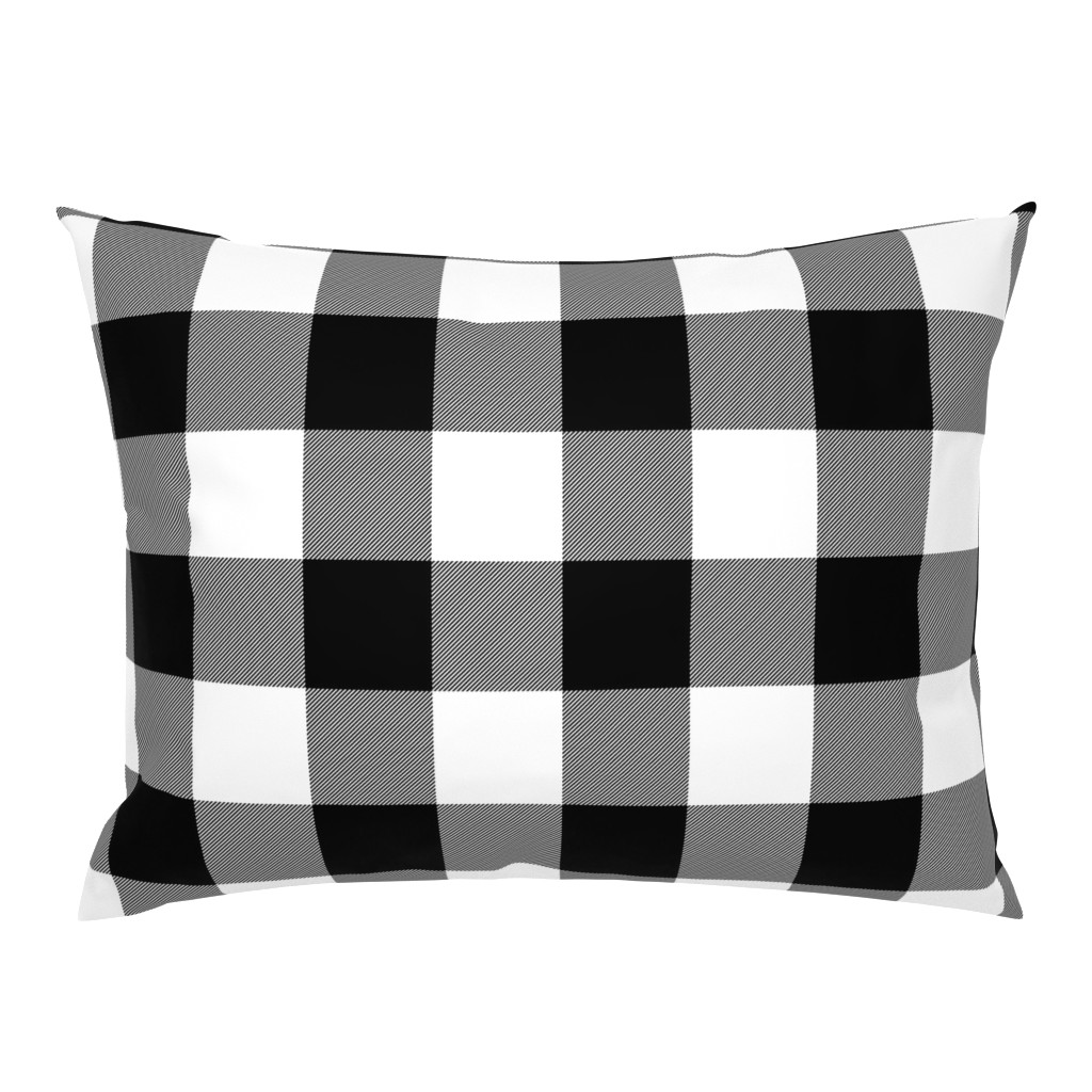 3" Buffalo Check - black and white