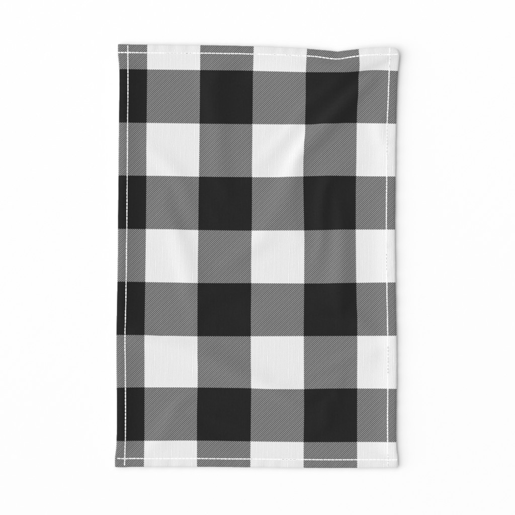 3" Buffalo Check - black and white