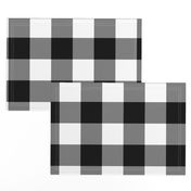 3" Buffalo Check - black and white