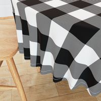 3" Buffalo Check - black and white