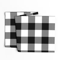 3" Buffalo Check - black and white