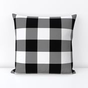 3" Buffalo Check - black and white