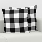 3" Buffalo Check - black and white