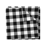 3" Buffalo Check - black and white