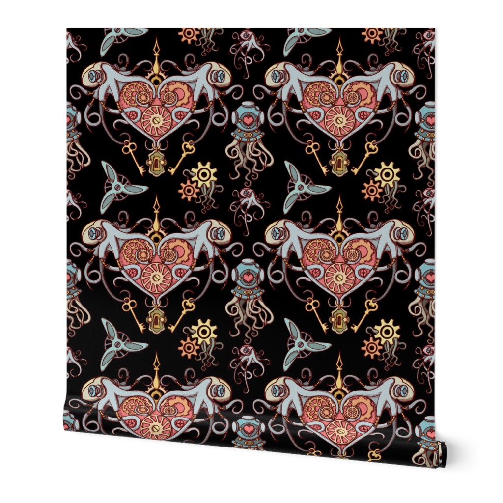 Octopuses in love Black