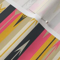 arrow stripes // feathers and arrows collection in blue pink and yellow southwest tribal design