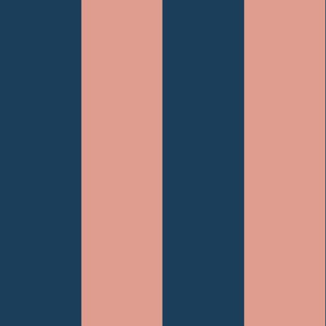 5th Avenue Stripe No. 1 in Smoked Salmon and Midnight Blue