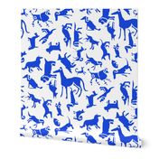 Blue Stencil Dogs