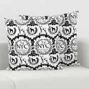 NYC Glam League Crest No. 2 in White + Black
