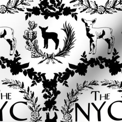 NYC Glam League Crest No. 2 in White + Black