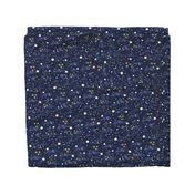 Cartoon cosmos fabric design - moon, planets, space and stars