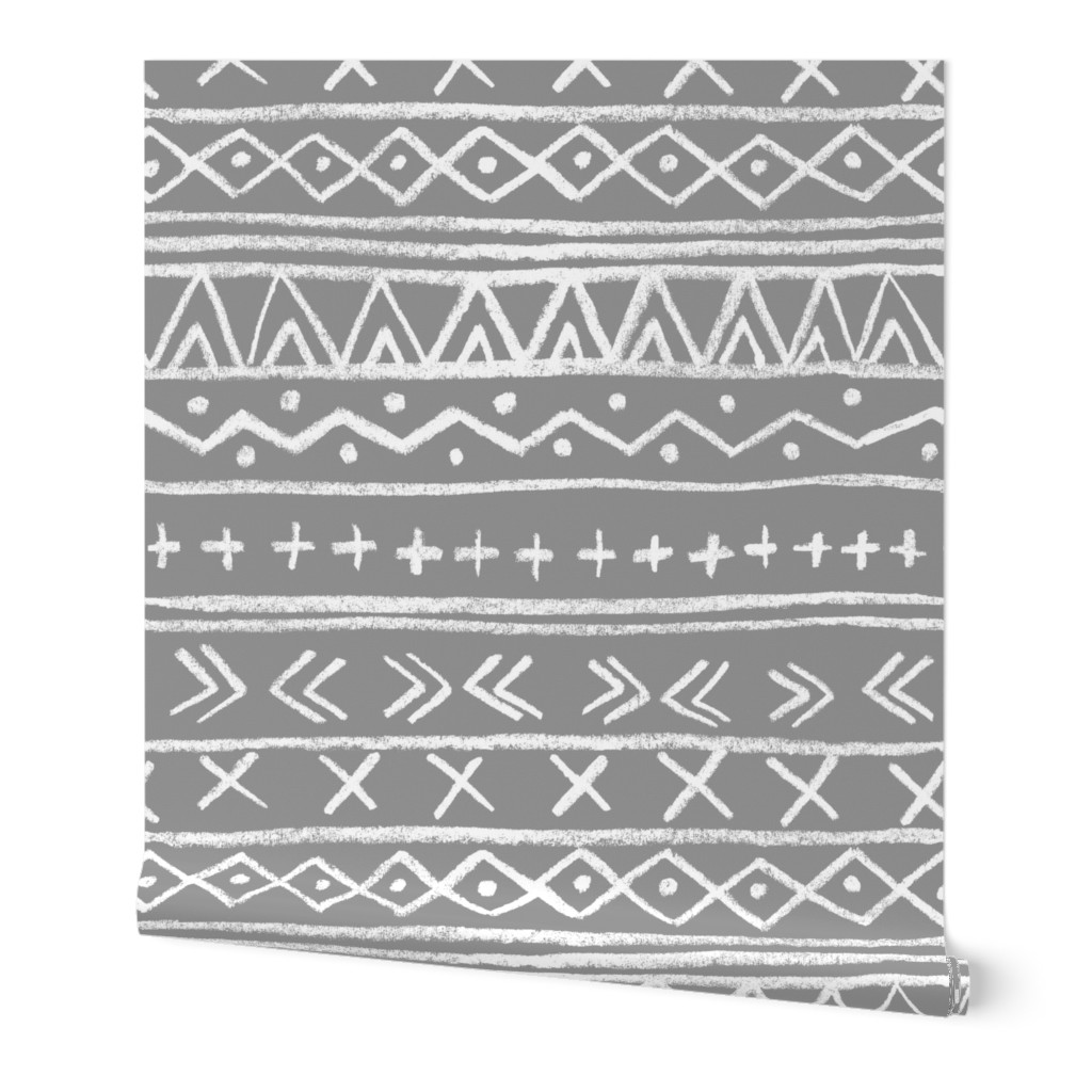 Chalk Tribal Stripe (Gray) XL