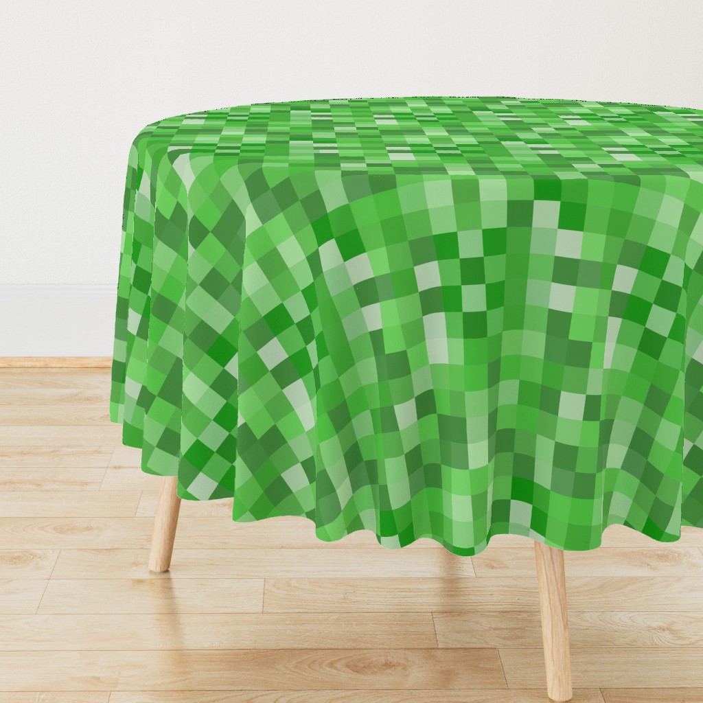 Green Pixel Fabric