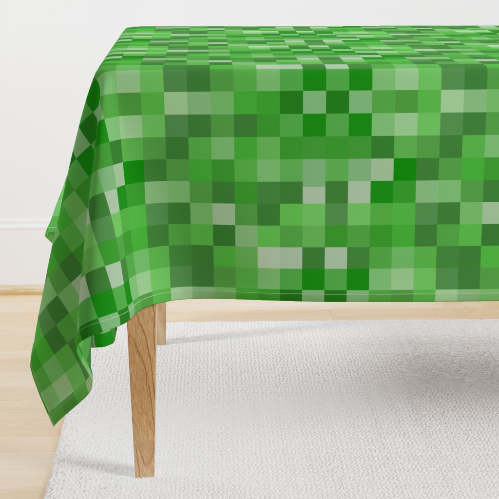 Green Pixel Fabric