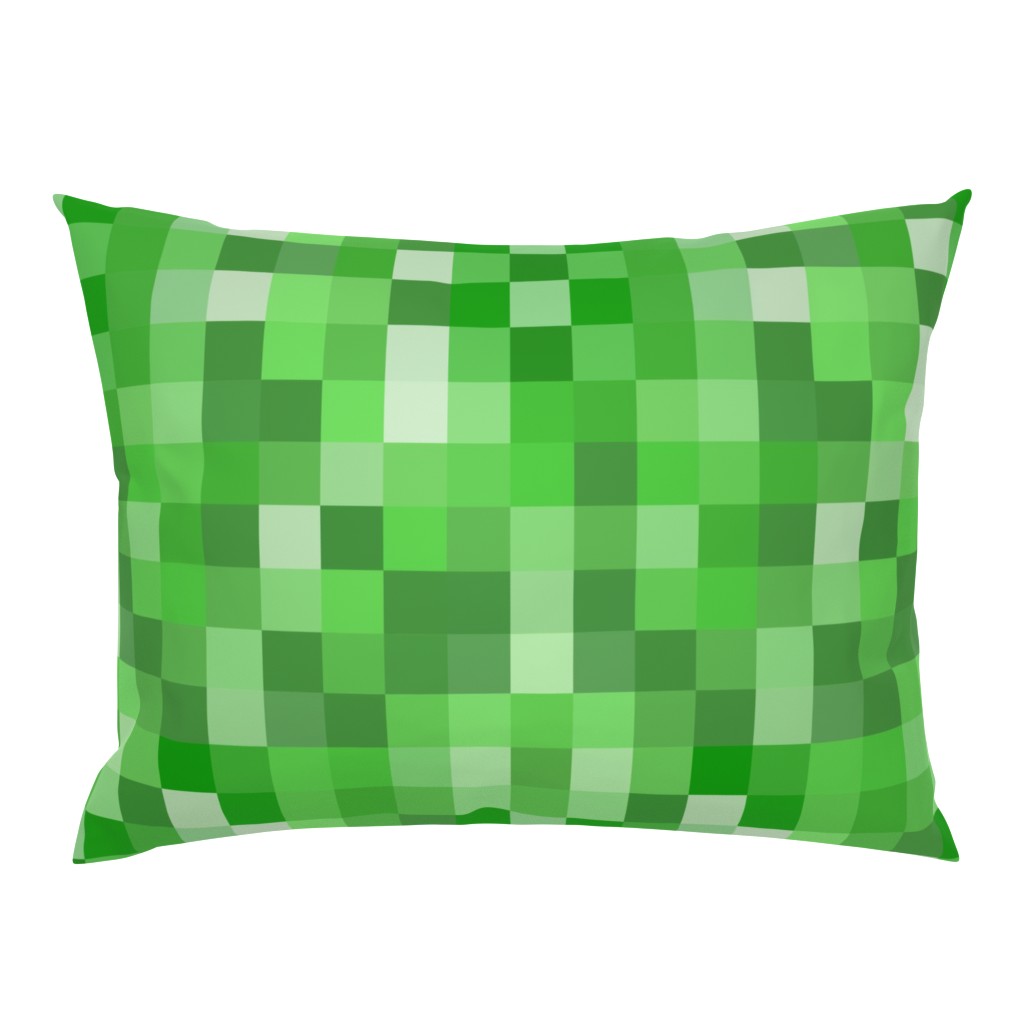 Green Pixel Fabric