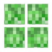 Green Pixel Fabric