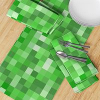 Green Pixel Fabric