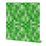 Green Pixel Fabric