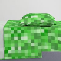 Green Pixel Fabric