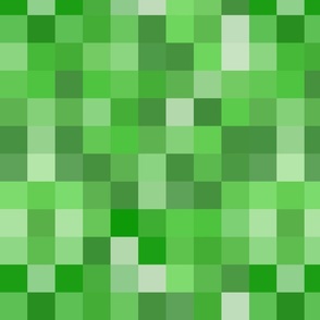 Green Pixel Fabric