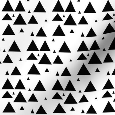 Black scattered triangles