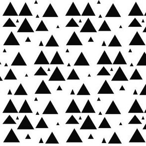 Black scattered triangles