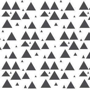 Charcoal scattered triangles