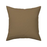 gingham in ancient brown and tan, 1/4" squares 