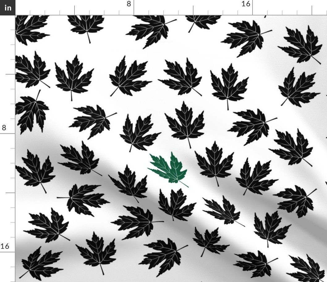 Black Green Leaves